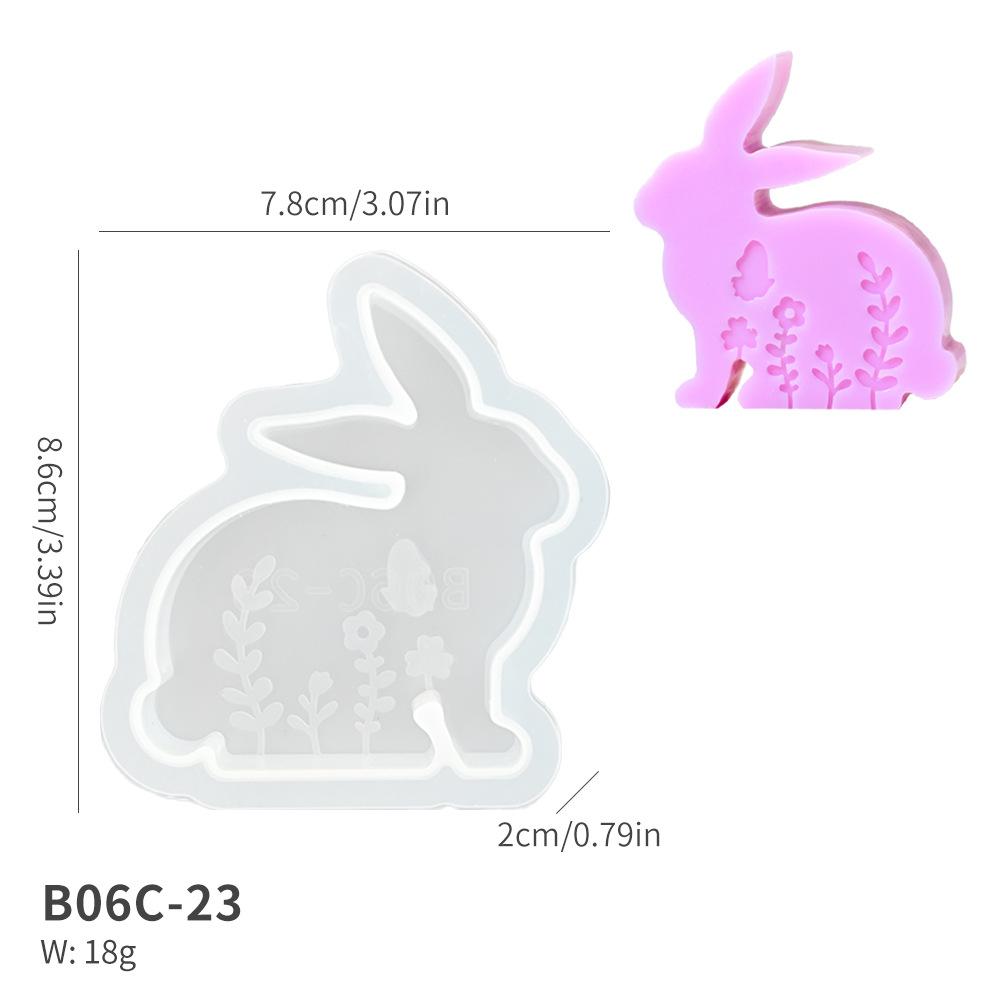 Rabbit Candle Mold Silicone Molds Easter Bunny Clay Molds Cat Rabbit Resin Molds Animal Molds Candle Making Molds Soap Mold