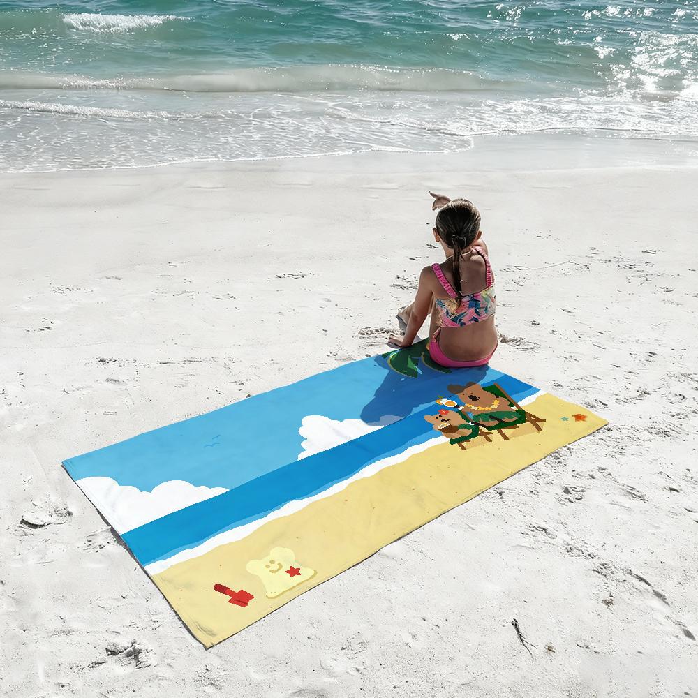 Cartoon Quokka Brand D-dinotaeng-S Towel Quick Drying Beach Towels Are Suitable For Swimming Pools Camping Yoga And The Gym