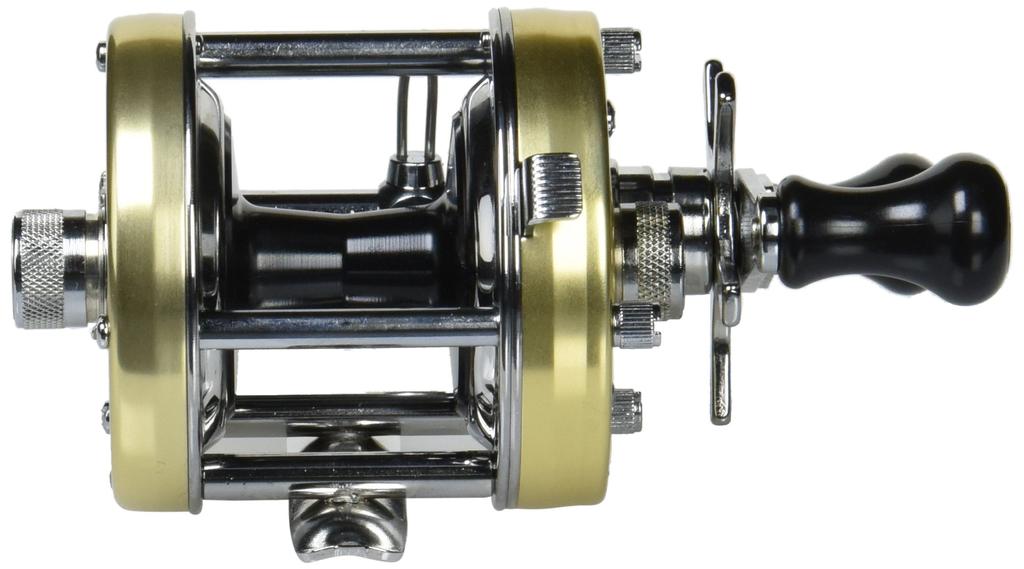 AbuGarcia Ambassador 5500CS Rocket Champagne Gold Right Hand Double Handle Bass Snakehead Catfish Top Water Round Reel (Ambassadeur)