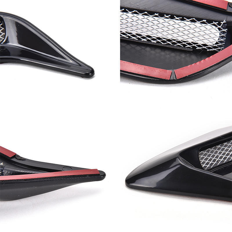 2 Pcs Car Simulation Side Vents Decorative Air Flow Intake Hood Vents