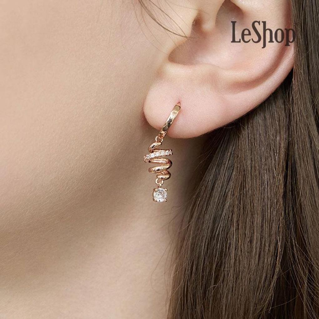 [LsSHOP] 14K Dini One-Touch Earrings (Gold Plated)_LJ5167BRE
