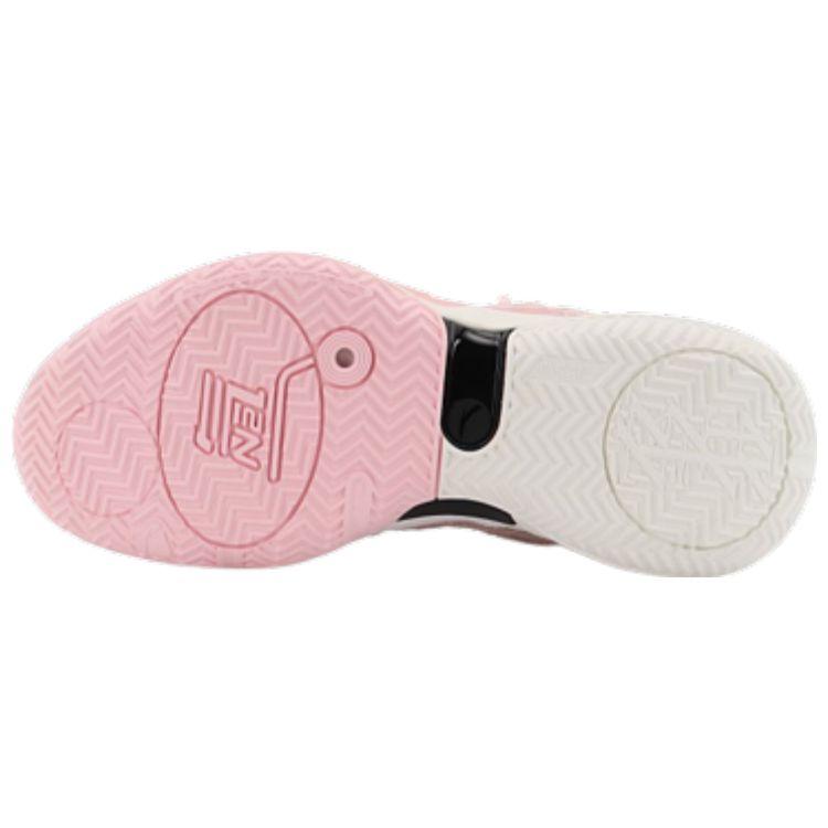 Anta Light Crazy 3 Tessuto Pelle Sintetica Assorbimento degli Urti Antiscivolo Resistente all'Usura Scarpe da Basket Basse Donna sneaker Rosa Bianco 122221608-3