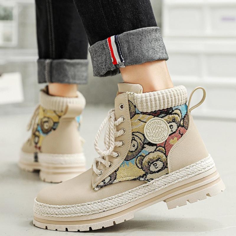 Luxury Winter Men's Platform Boots Vintage Designer Ankle Boots Outdoor Lightweight Non-slip Hiking Boots Chaussure Hommes 2025