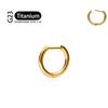 G23 Titanium Piercing 16G/18G 8/10/12mm Nose Ring D Shape Segment Ring Clicke Cartilage Tragus Helix Lip Piercing Body Jewelry