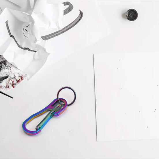 Nøkkelringklips Quick Release Rustbestandig Korrosjonsbestandig Kompakt størrelse Ultralett karabinnøkkelnøkkelholder for camping