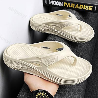 Fashion Men's Slippers Sandals Fashion Couples Beach Flip Flop 2025 Summer Outdoor Soft Sandals with Arch Support Bathroom Slippers