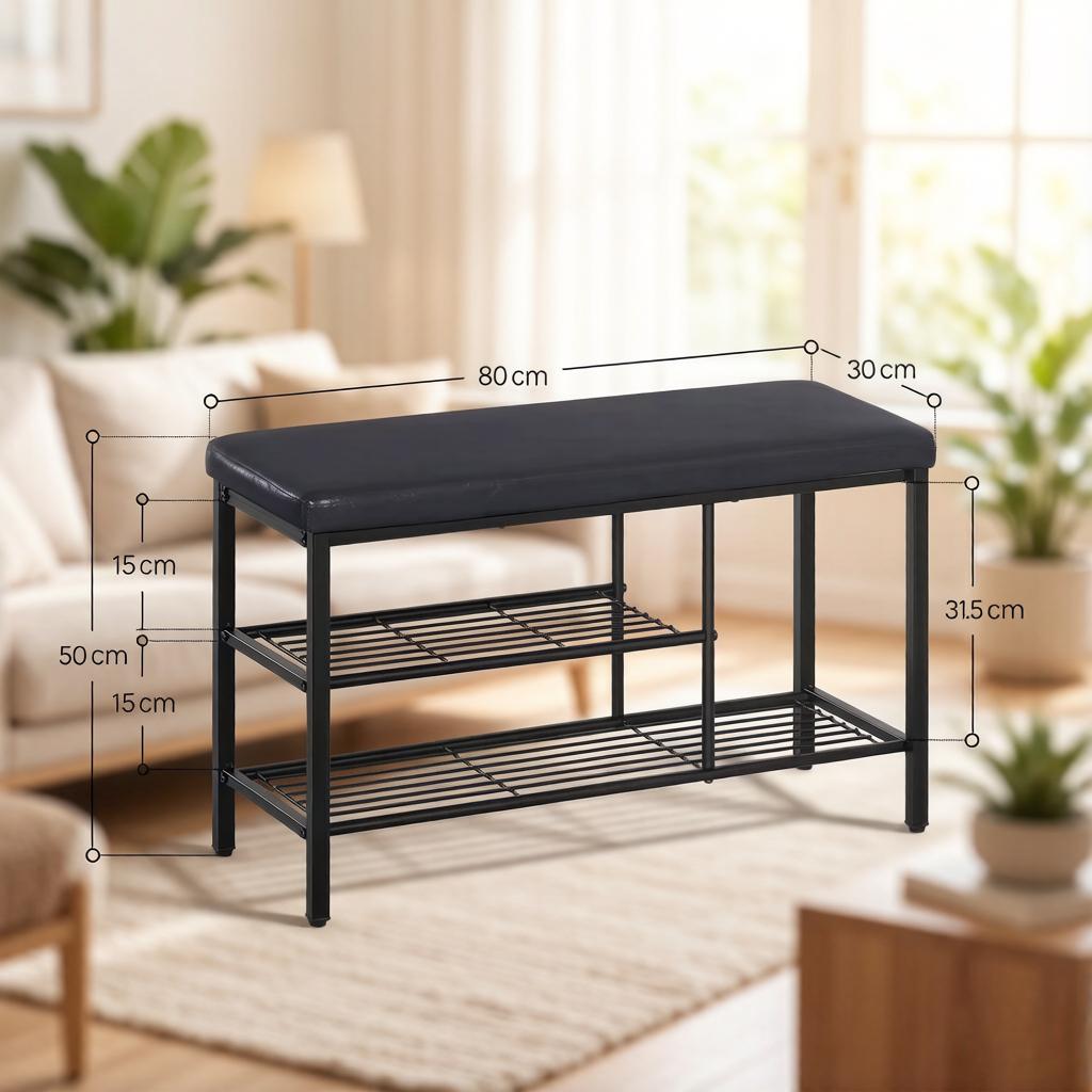 Shoe Holder with Seat, Compact Storage Holder, Shoe Bench, Storage Holder (Only with Storage Holder)