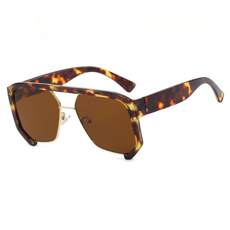2025 New Trending Large Frame Fashion Sunglasses Travel Double Bridge Sun Glasses Half Frames Shades Wholesale