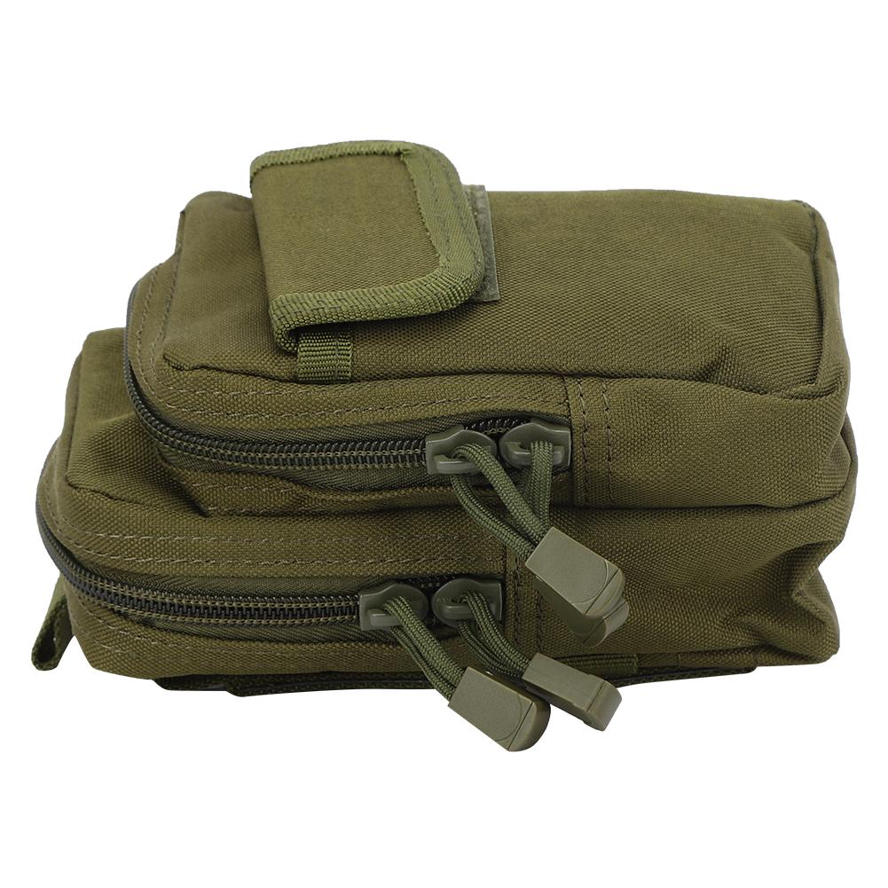Outdoor Military Mini Waist Storage Bag Phone Pack Nylon Army Green for Sports Backpack Accessory Bags