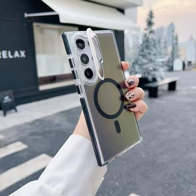 Luxury Colorful Color Change Anti Shock Case for Samsung Galaxy S25 S24 S23 S22 Ultra Plus for Magsafe Wireless Charging Cover