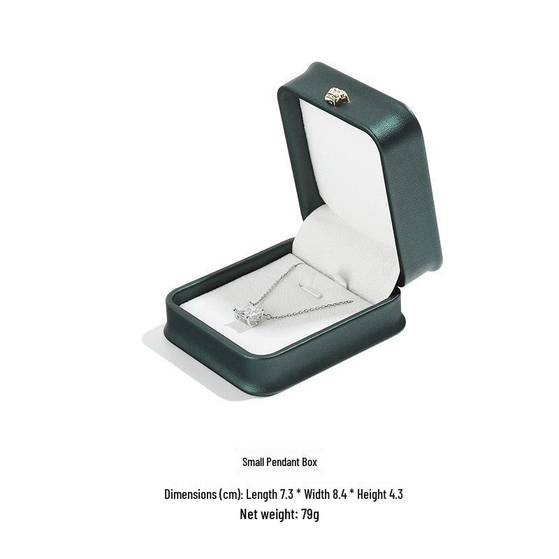 Crown PU Leather Jewelry Box for Rings, Bracelets, Necklaces, and Pendants