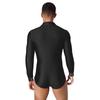 Mens Shiny Rhinestones Latin Dance Leotard Turn Down Collar V Neck Long Sleeve Button Shirt