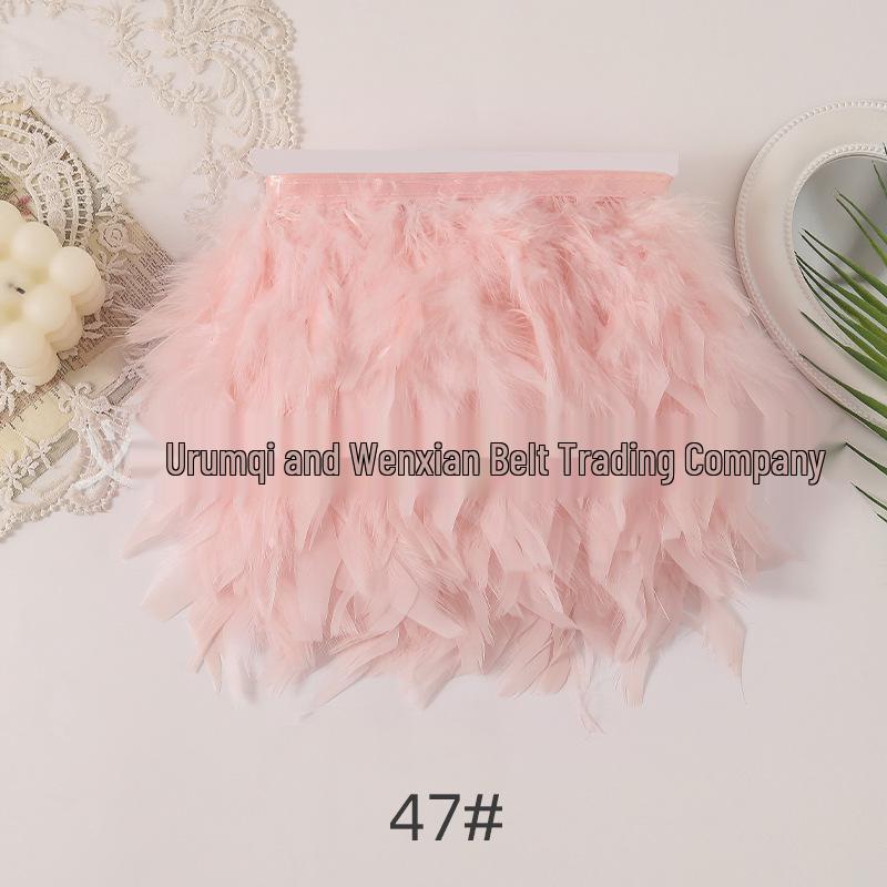 10-15CM Turkey Feather Trim for Clothing, DIY, and Jewelry Decor