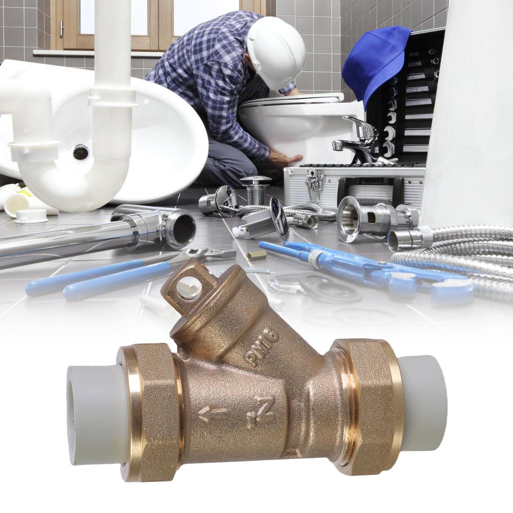 Brass Strainer Mesh Filter Valve Check Valve Female Thread Inline Y Type Strainer Valve Pipe Fitting Connector Adapter