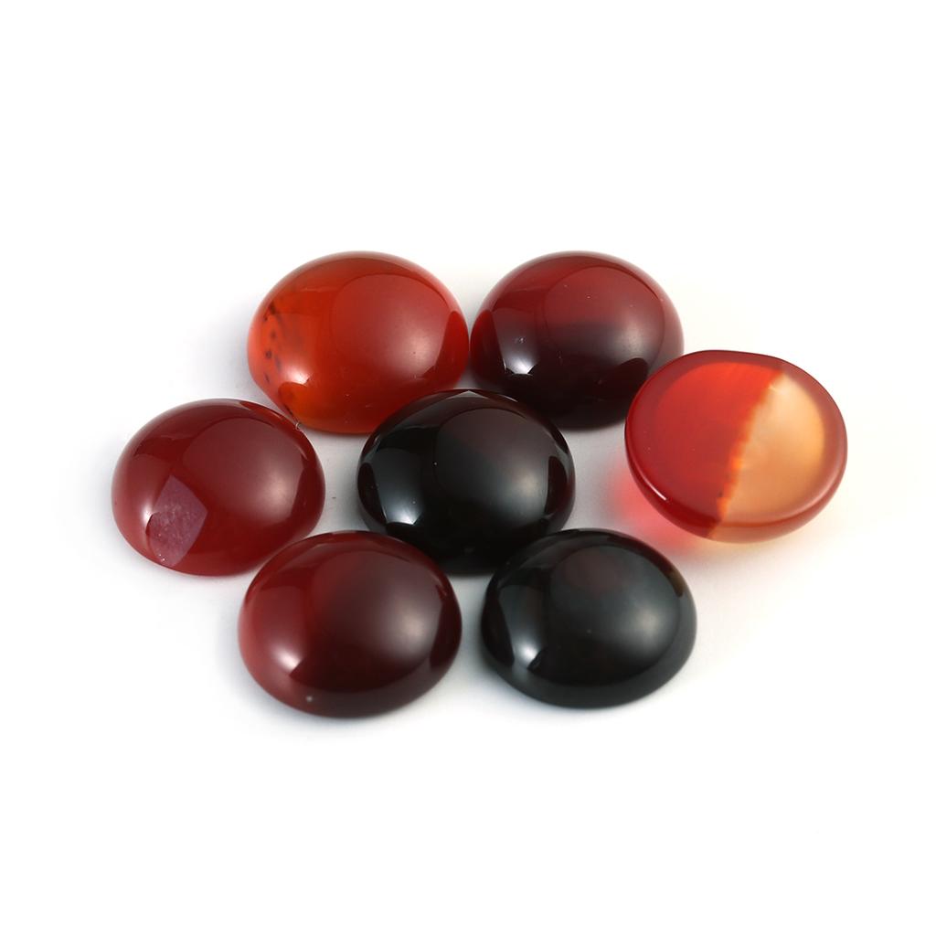 Louleur 10 Stück/Los Naturstein Cabochon 4 6 8 10 12 mm 25 Muster für DIY Ring Ohrring Armband Halskette Schmuckherstellung Schmuckzubehör
