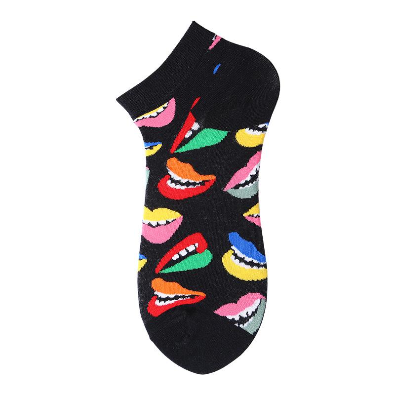 Spring Summer Socks Men Women Sock INS Brand Panda Printed Cotton Socks Europe America Street Short Low Cut Unisex Funny Sox