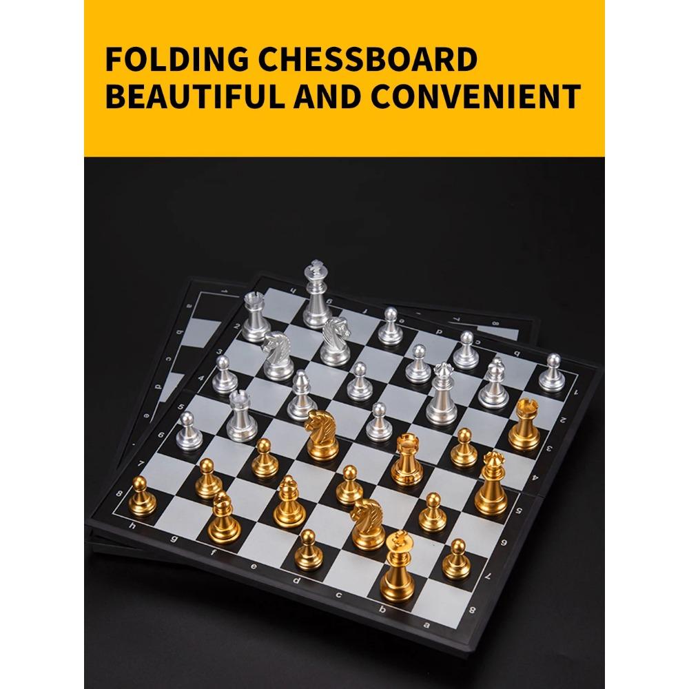 Portable Special Magnetic Chess Backgammon Checkers Set Big Board Draughts Entertainment Christmas Travel Games Aldult Kids Gift