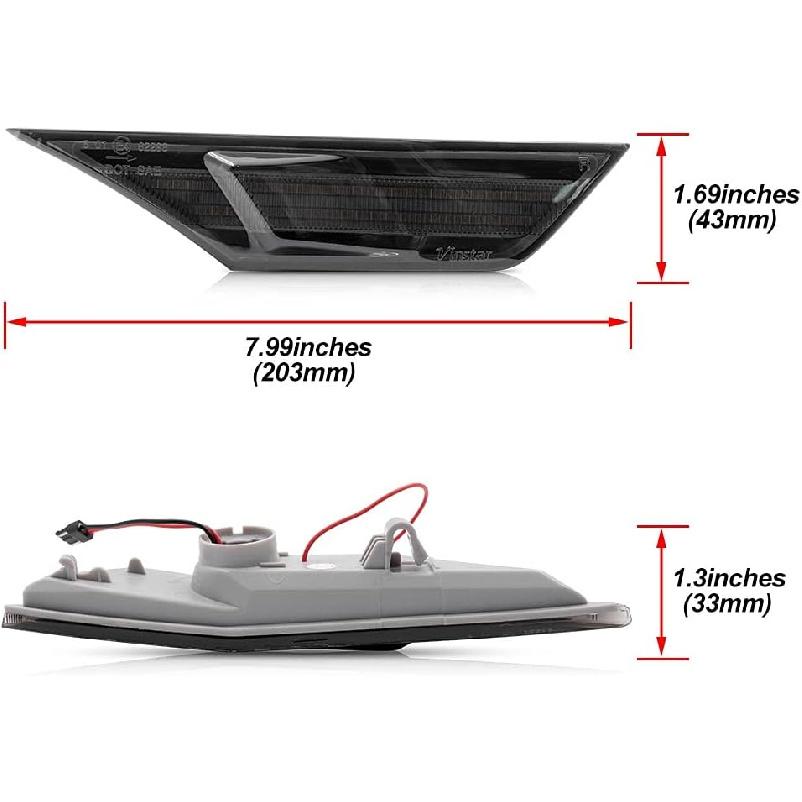 NSLUMO Led Side Marker Lights for Honda Civic 2016 2017 2018 2019 2020 2021 Sedan Coupe Hatchback Led Switchback Amber Side Marker Turn Signals White