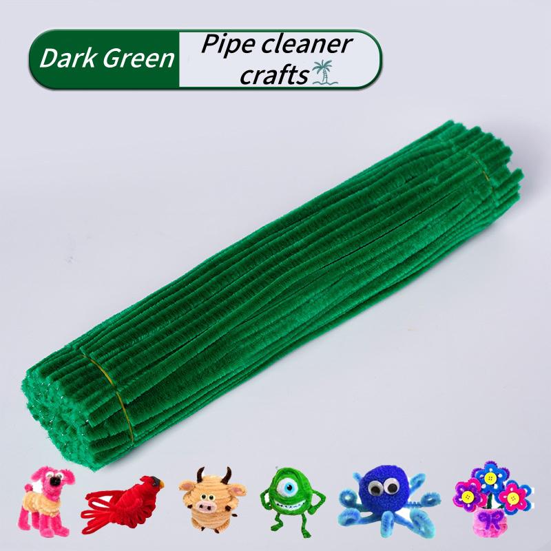 100 Pieces Pipe Cleaners Chenille Stem, Solid Color Pipe Cleaners Set for Pipe Cleaners DIY Arts Crafts Decorations