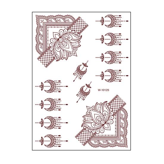 Waterproof Tattoo Stickers Middle Eastern Lace Temporary Tattoos for Women Adults Adhesive Body Art Stickers