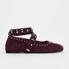 Women's Flat Shoes Retro Rivet Single Shoes Women's Spring Autumn Fashion Round Head Versatile Ballet Shoes Casual Flats Black