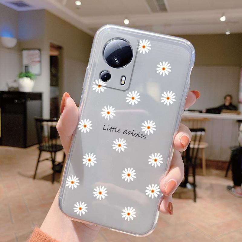 Clear Case For Xiaomi 13 Lite Shockproof Cover Cartoon Cute Cat Soft Silicone Fundas For Xiaomi 13T 14T 15T Pro Transparent Bags