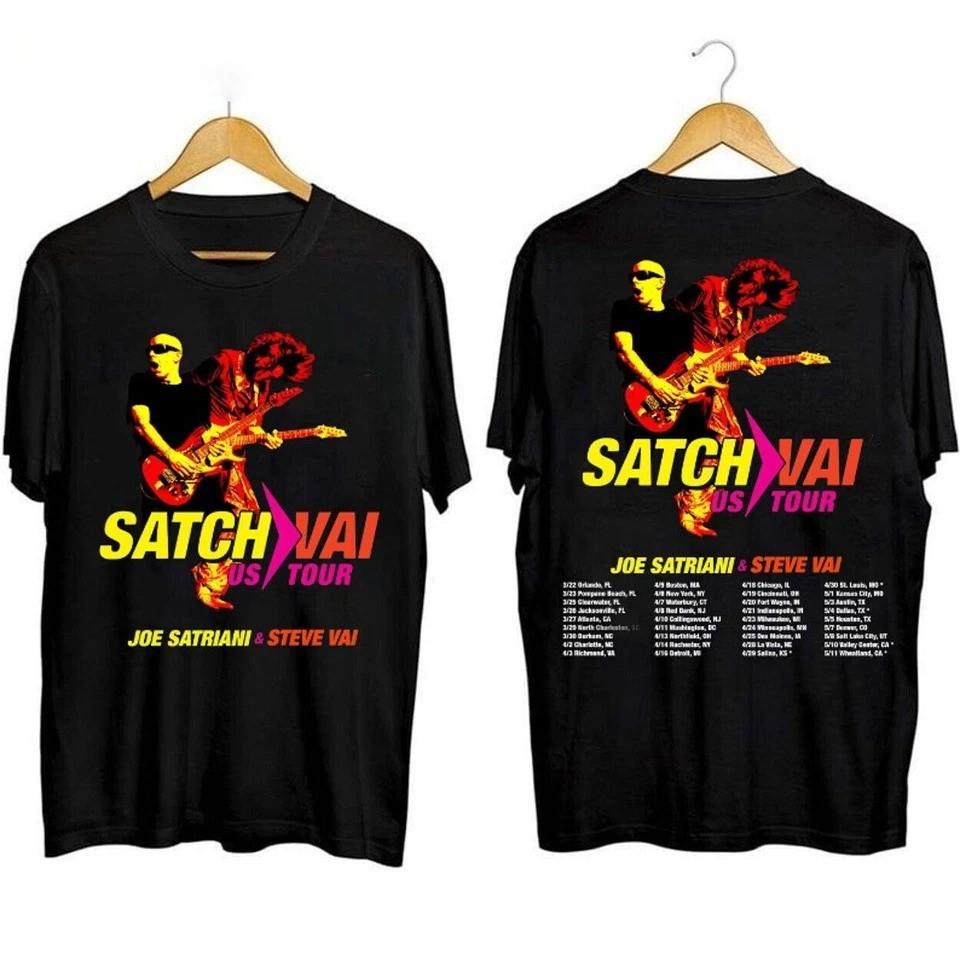 Joe satriani & Steve vai satchvai US tour 2024 T-shirt twoside Unisex T-Shirt XXXXL