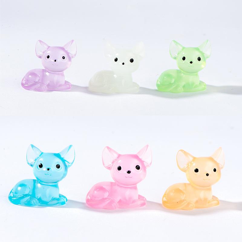 Micro-landscape Decoration Glow-in-the-dark Kitten Hairless Cat Resin Decoration Handicraft Table Top Car Luminous Decoration