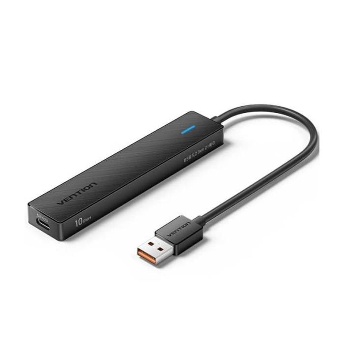 Hub USB 3.2 - VENTION - CHSBB - 4 Ports - 10 Gbps - Design Compact Et Portable