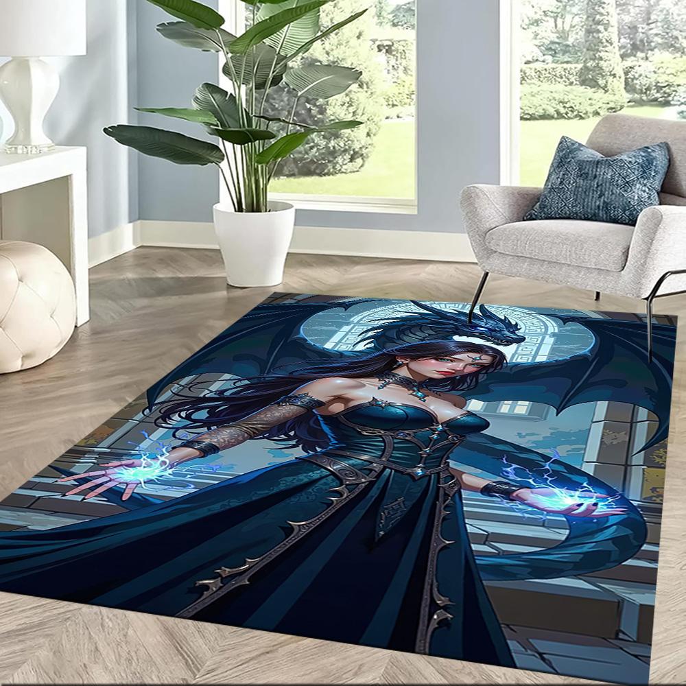 Gothic Style Area Rug Design for Living Rooms Playrooms Kitchen Foyer Antislip Carpet Office home decor Perfect Gift for Friends & Family