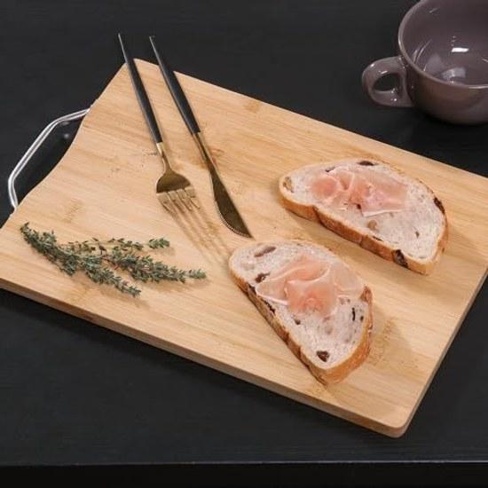 Fuji Boeki Cutting Board Width 35 Depth 24 Height 1.2 cm Natural Bamboo Antibacterial Quick-Drying 40114