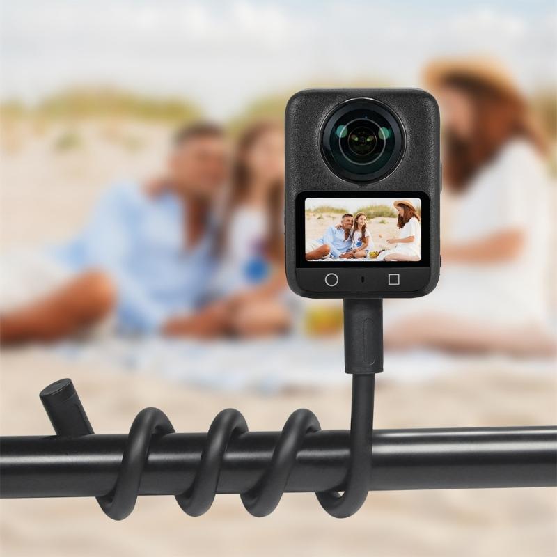 Flexible 360 Camera Mount Adjustable Clamp for Osmo360 Action Cameras Tripods Holder