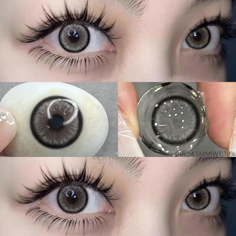 

EYESHARE Натуральные контактные цветные линзы для глаз 1 пара многоцветных линз Мягкие ежегодные модные голубые глазные линзы для учеников Красота макияжа