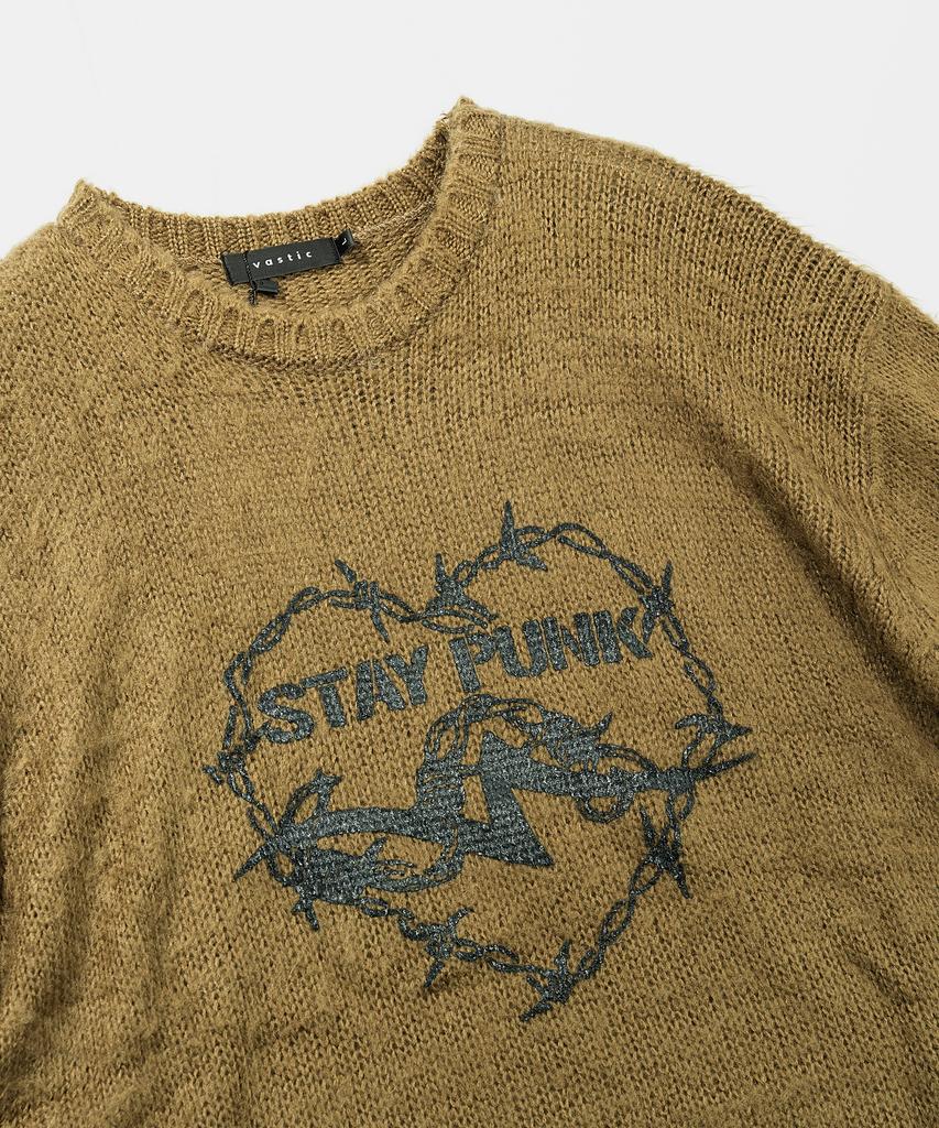 VASTIC Stay Punk Brush Knit_Khaki