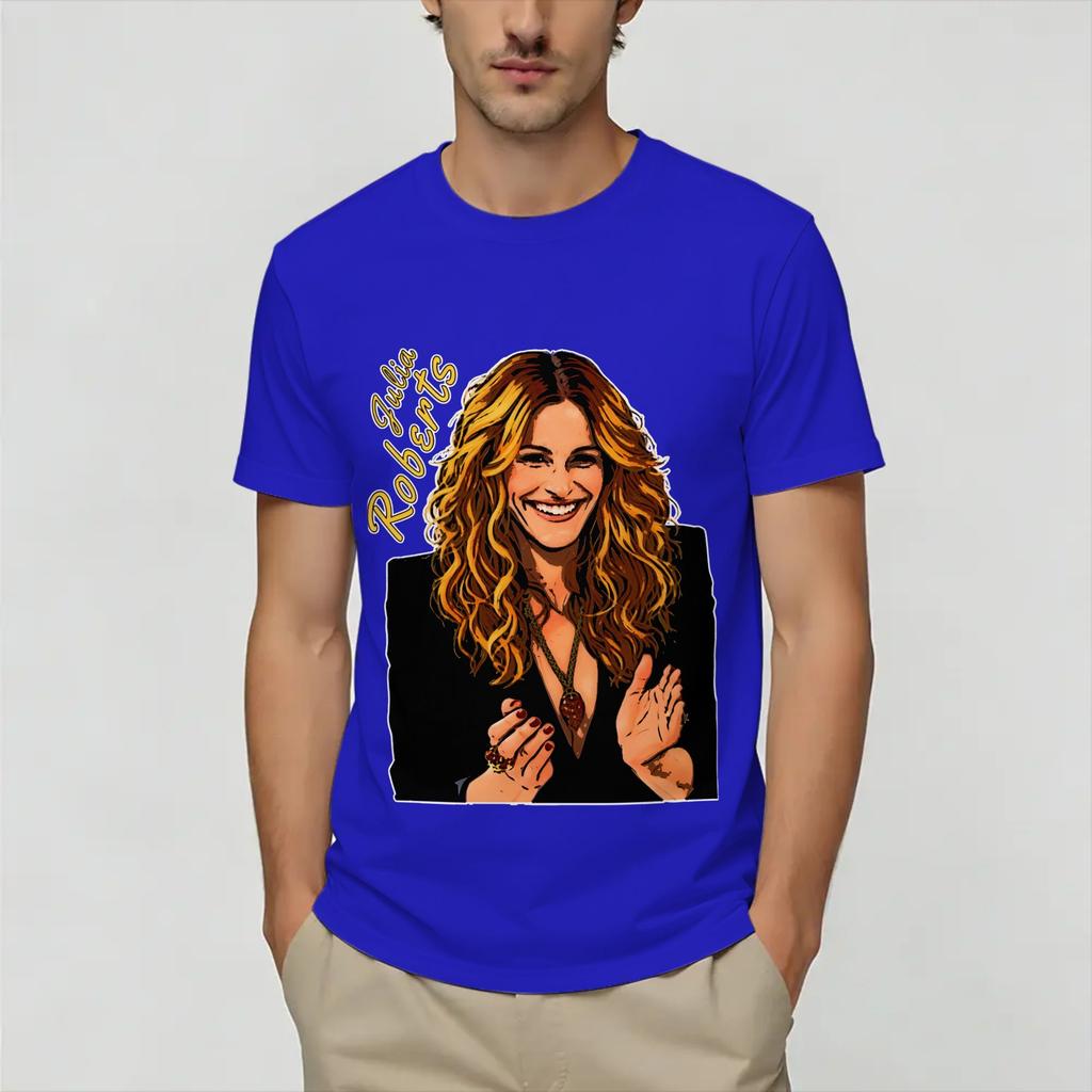Unisexs Julia Roberts T Shirts Pure Cotton Clothing Casual Short Sleeve O Neck Tee Shirt Plus Size TShirts