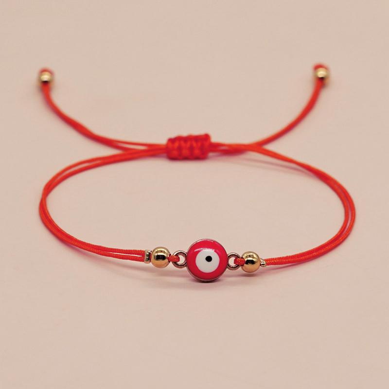 Handmade Simple Style Lucky Turkish Evil Eye Bracelet For Women Men Couples Bracelet Red Rope Woven Gothic Jewelry Party Gift