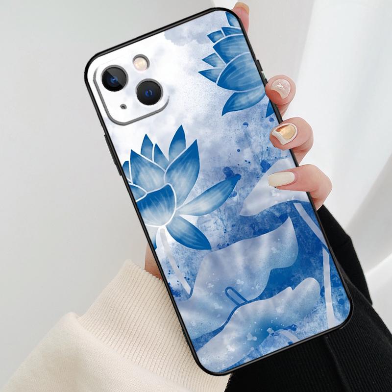 Lotus Flower Phone Case For iPhone 17 Pro Max 16 15 14 11 12 13 Pro Max mini 15 16 Plus 16e 17 Air Cover