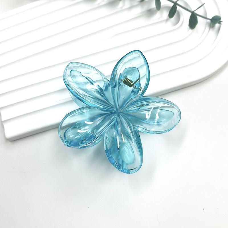 Retro Colorful Frangipani Flower Hair Claw Clip for Women