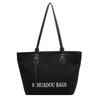 Women's Large-Capacity Letter Print Tote Bag for Students and Commuting