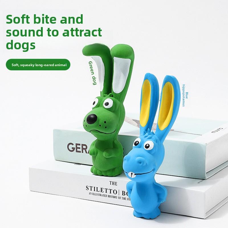 New Type of Pet Latex Toy: Long-eared Rabbit Animal Teeth Grinding and Cleaning Natural Latex Sound-making Toy