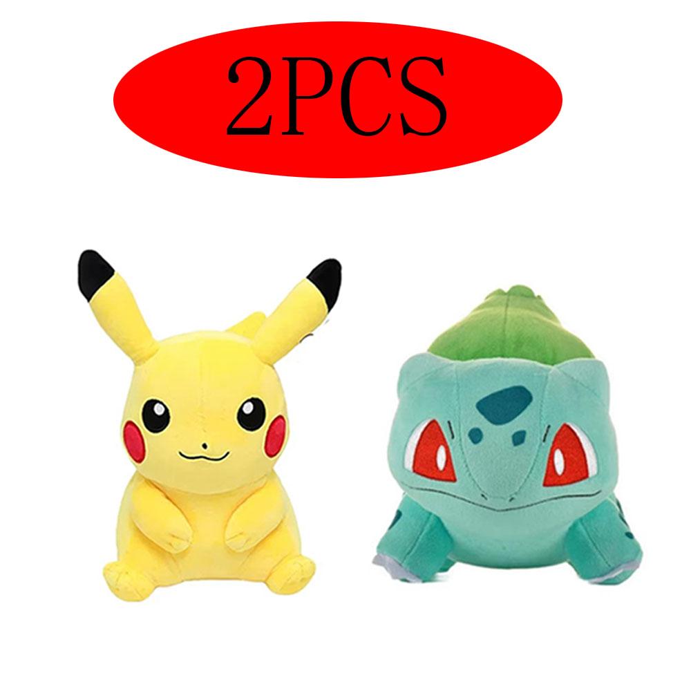 Cute Pikachu Plush Toy Pokemon Charmander Squirtle Bulbasaur Stuffed Doll Eevee Scorbunny Gengar Snorlax Christmas Gifts