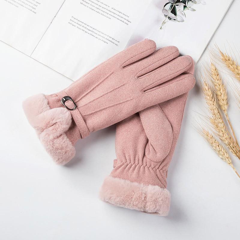 Womens Winter Warm Fleece Lined Touchscreen Gloves Windproof Water Resistant Outdoor Driving Cycling