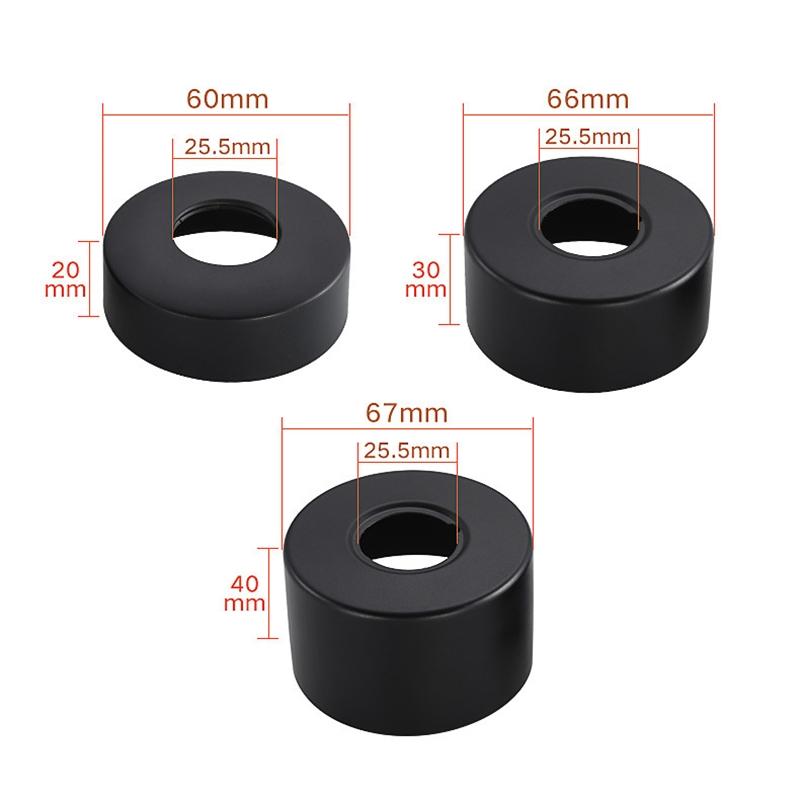 2PCS 304 Stainless Steel Water Pipe Decorative Cover Shower Accessories Black/Silver Bathroom Faucet Fixing Kit For Shower Mixer