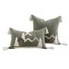 Christmas Snowflake Embroidery Throw Pillow Cover 45x45cm Red Winter Decor Farmhouse Cushion Case