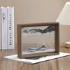 Wooden Frame Sandscape Moving Sand Art Picture Quicksand 3D Liquid Hourglass Craft Flowing Sand Painting Office Home Decor Gifts