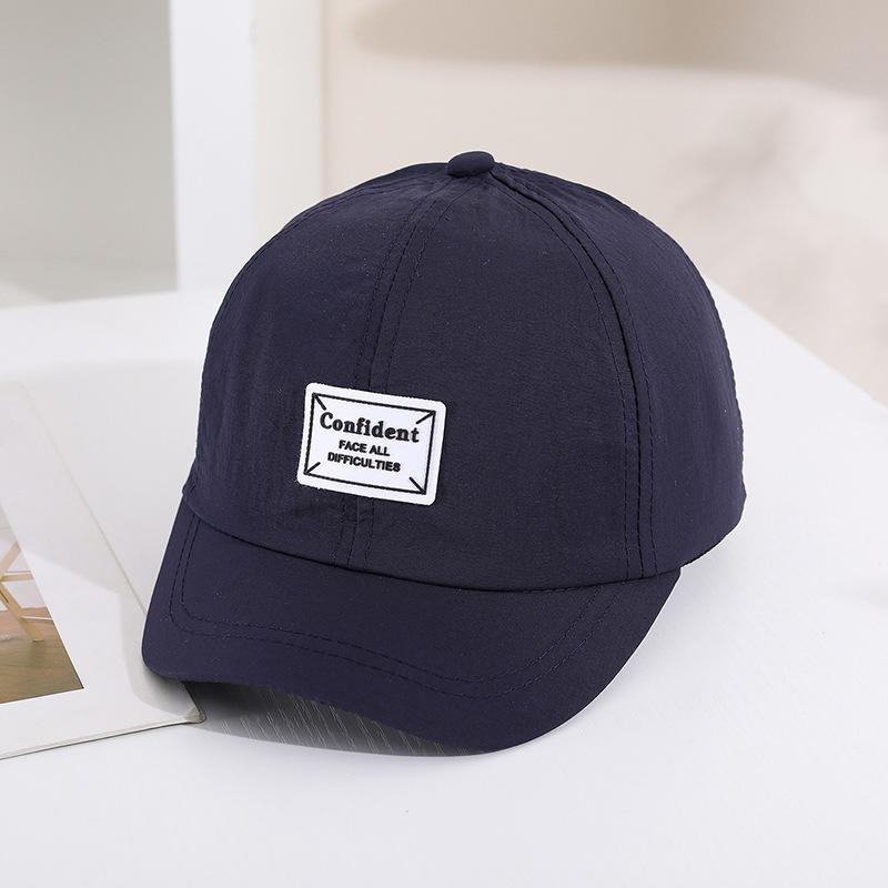 Short-Brimmed Solid Color Baseball Cap Lightweight Quick-Dry Polyester Adjustable Buckle Closure Sun Protection Breathable