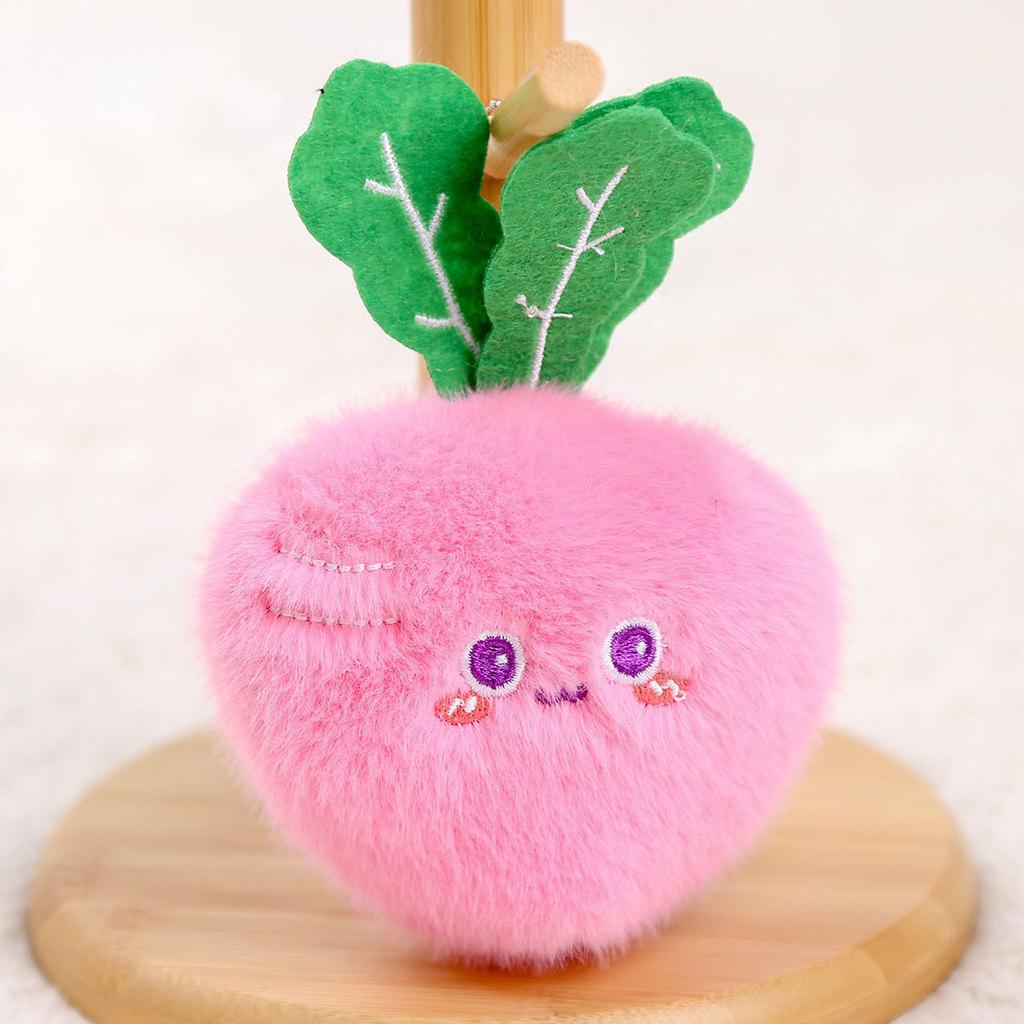 Watermelon Apple Eggplant Garlic Carrot Plush Keychain For Girls Accessory Bag