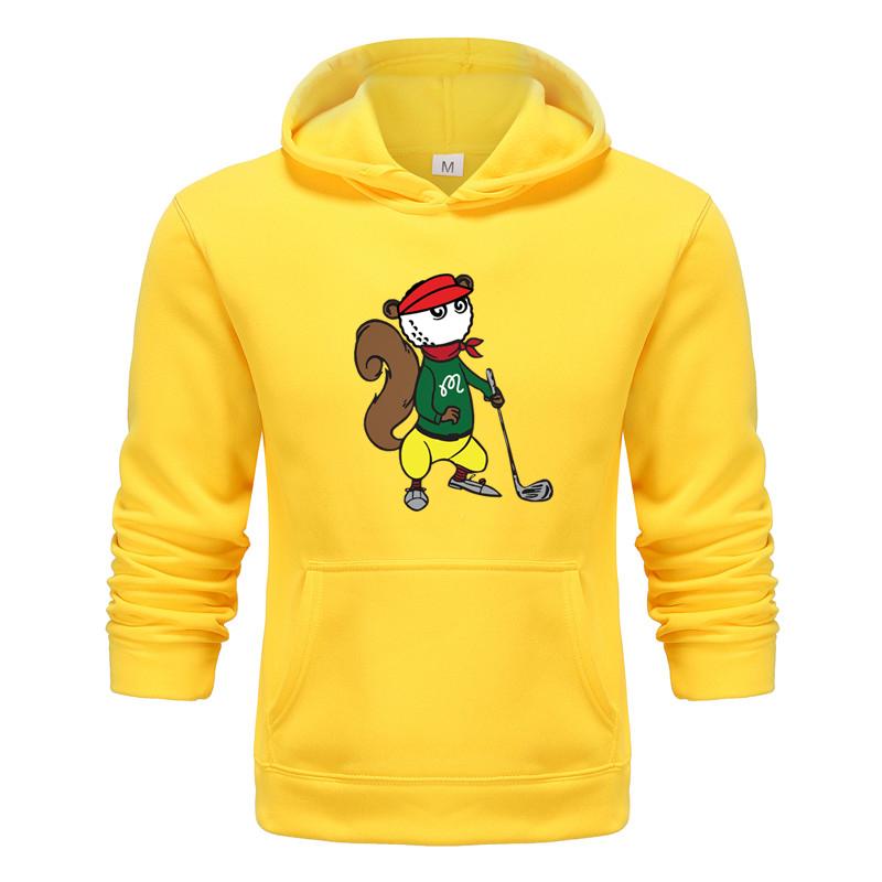 

Новая дизайнерская одежда с принтом, мужская толстовка с капюшоном в стиле хип-хоп, негабаритный пуловер с капюшоном, пуловеры для пар, весна, осень, зима S жёлтый