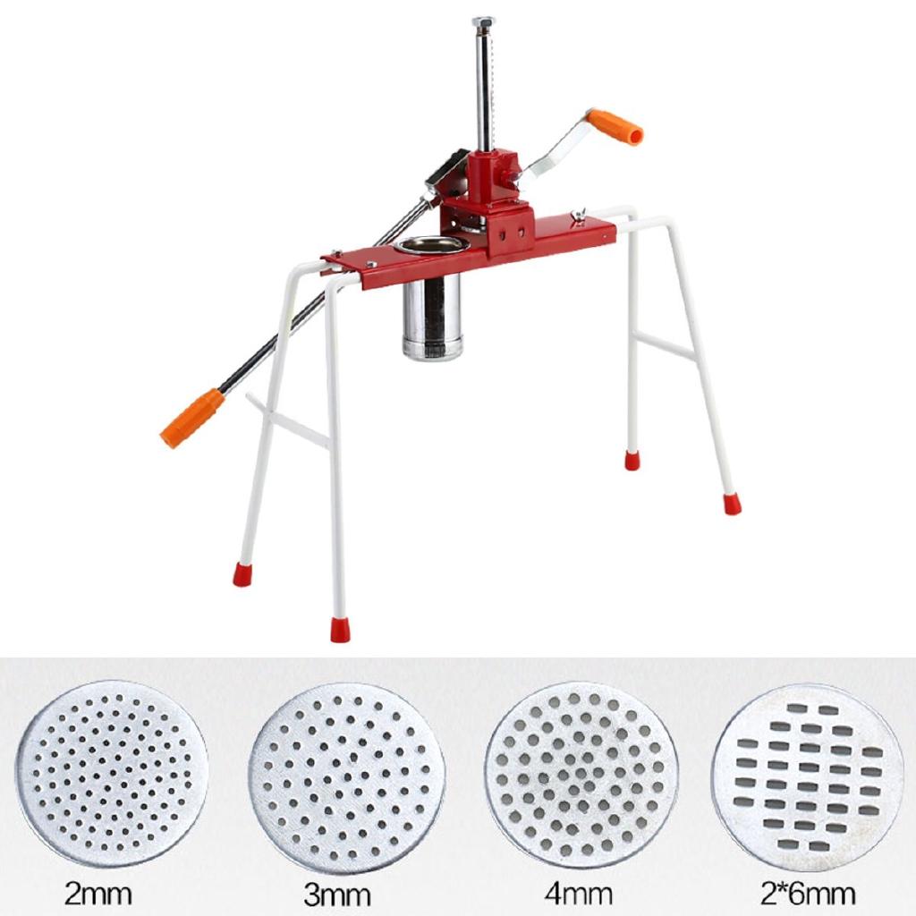 4 Pressing Molds Stainless Steel Noodle Maker Noodle Making Machine Dough Pasta Maker Hand Press Spaghetti Kitchen Appliances 56 x 17 x 58 cm