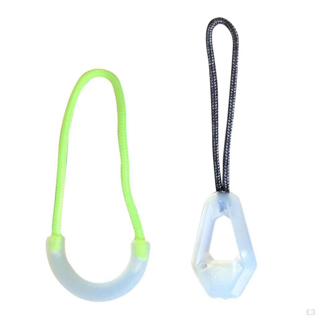 Durable Luminous Pulls Head, Zipper Tab Zip The Night Cords Markers for Handbag Traveling
